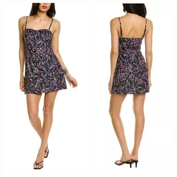 NEW French Connection Whisper Light Sweet Floral Mini Dress in Black Size 12 - Picture 12 of 12